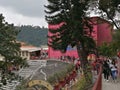 Thousand Buddha monastery Hong Kong landmark tourist Grey sky moody