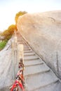 Thousand feet cliff at mount hua Royalty Free Stock Photo