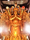 Thousand Hands Guanyin and Buddhism, gold and lights, art and religion in China