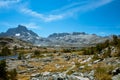 Thousand Island Lake and Banner Peak on the John Muir Trail Royalty Free Stock Photo