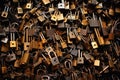 A thousand locks and keys background