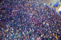 Thousand people marched through the Romanian capital on Wednesday night to protest the government`s plan to pardon thousands of pr Royalty Free Stock Photo