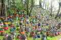 Thousand stone statues of Jizo Bosatsu at Jojuin Temple, Kyoto, Royalty Free Stock Photo