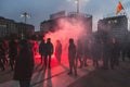 Thousands of activists marching in Milan, Italy