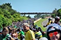 Thousands of bikers stopped on the highway during the Motociata break with President Bolsonaro