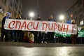 Thousands of Bulgarians protest against plans of goverment to expand the skiing resort of Bansko in Pirin National Park