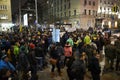 Thousands of Bulgarians protest against plans of goverment to expand the skiing resort of Bansko in Pirin National Park Royalty Free Stock Photo