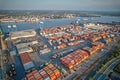 Thousands of Cargo Containers Sitting at Port