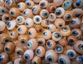 Thousands of eyes balls falling down composition Royalty Free Stock Photo