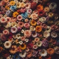 Thousands of flowers together forming a beautiful spring texture - Generative AI Royalty Free Stock Photo