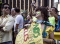 Thousands Gather for an Anti-Corruption Protest in Sao Paulo, Br Royalty Free Stock Photo