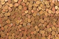 Thousands of golden, silver and copper coins Royalty Free Stock Photo