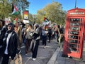 Huge crowds marched through the British capital on Saturday, as pro-Palestinian supporters