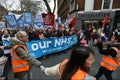 Thousands March in Support of the NHS Royalty Free Stock Photo