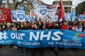 Thousands March in Support of the NHS Royalty Free Stock Photo