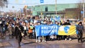 A peace protest agaist the war in Ukraine in Helsinki, Finland