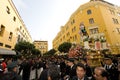 Thousands of people participate in the procession of Santa Rosa de Lima Royalty Free Stock Photo