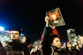 Thousands of people protest in Bucharest Royalty Free Stock Photo