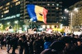 Thousands of people protesting in Bucharest