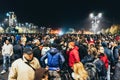 Thousands of people protesting in Bucharest