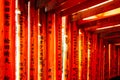 Thousands of red torii gates at Fushimi Inari Taisha Shrine in Kyoto, Japan Royalty Free Stock Photo