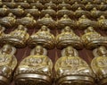 Thousands of small Buddha images in Meun Buddhasukkhavadi Hall