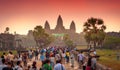 Dawn over Angkor Wat, Cambodia Royalty Free Stock Photo