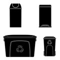Thrash and recycling can. Garbage container set. Royalty Free Stock Photo