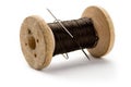 Thread bobbin and needle Royalty Free Stock Photo