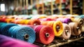 thread bobbin textile mill Royalty Free Stock Photo