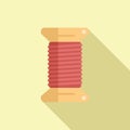 Thread bobine icon flat vector. Wool knit Royalty Free Stock Photo