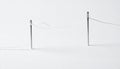 A Thread of Connection Between Two Needles Royalty Free Stock Photo