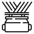 Thread fabrication icon, outline style Royalty Free Stock Photo