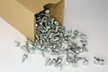 Thread forming screws from box Royalty Free Stock Photo