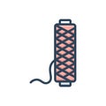 Color illustration icon for Thread, spool and dewing