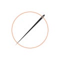Thread needle illustration Royalty Free Stock Photo