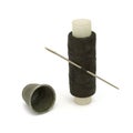 Thread, needle and thimble