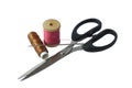 Thread, needles and scissors Royalty Free Stock Photo