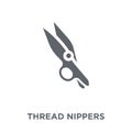 Thread nippers icon from Sew collection. Royalty Free Stock Photo