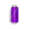 The Thread of Purple Color, Thread Spool Set. Colorful Plastic Bobbin. vector EPS 10 illustration Royalty Free Stock Photo