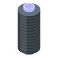 Thread roll icon, isometric style