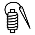 Thread roll icon, outline style