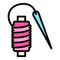 Thread roll icon vector flat