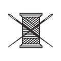Thread roll and needle icon