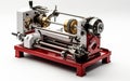 Thread Rolling Machine isolated on transparent background. Royalty Free Stock Photo