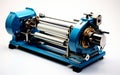 Thread Rolling Machine isolated on transparent background. Royalty Free Stock Photo