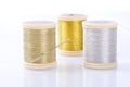 Thread, silk, gold, silver Royalty Free Stock Photo