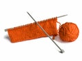 Thread and a spoke for knitting Royalty Free Stock Photo