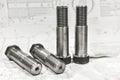 Threaded bolts in technical drawings after turning