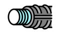 threaded fittings color icon animation